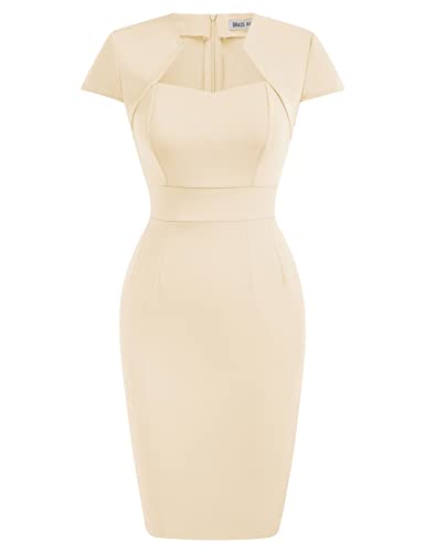 Vintage Elegance: Grace Karin 50s 60s Pencil Dress with Cap Sleeves