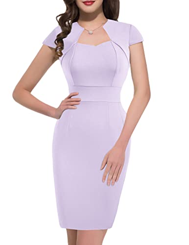 Vintage Elegance: Grace Karin 50s 60s Pencil Dress with Cap Sleeves