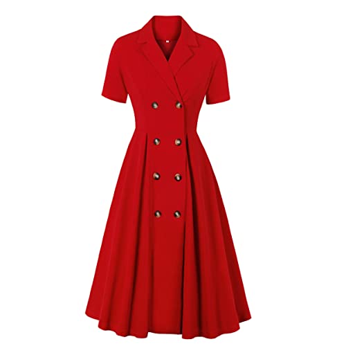 Vintage Glamour: Retro 1950s Rockabilly Midi Dress with Bow Detail