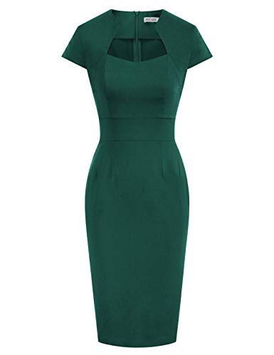 Vintage Elegance: Grace Karin 50s 60s Pencil Dress with Cap Sleeves