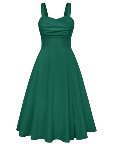 Vintage Glamour: Belle Poque Women's 1950s Cocktail Swing Dress with Pockets