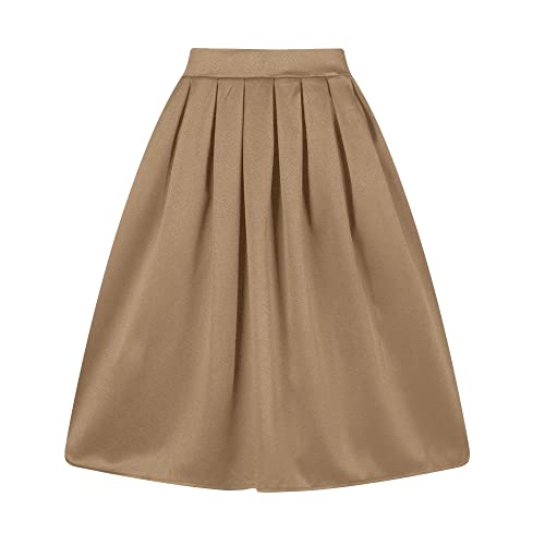 Timeless Elegance: Taydey A-Line Vintage Midi Skirt for Women