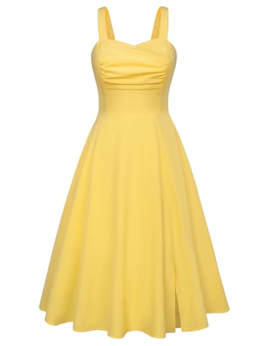 Vintage Glamour: Belle Poque Women's 1950s Cocktail Swing Dress with Pockets