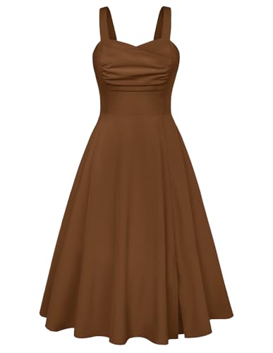 Vintage Glamour: Belle Poque Women's 1950s Cocktail Swing Dress with Pockets