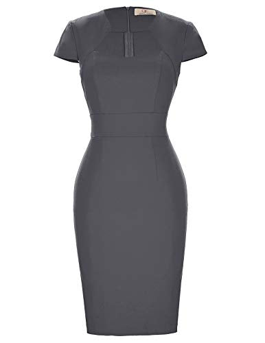 Vintage Elegance: Grace Karin 50s 60s Pencil Dress with Cap Sleeves