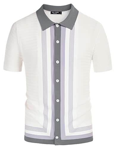 Retro Stripe Knit Polo Shirt: A Must-Have for Your 2022 Wardrobe!