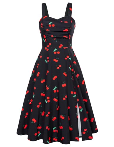 Vintage Glamour: Belle Poque Women's 1950s Cocktail Swing Dress with Pockets