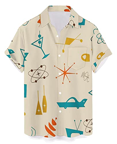 Rock the Retro Vibes with QIVICIMA Men's Vintage Hawaiian Camp Shirts