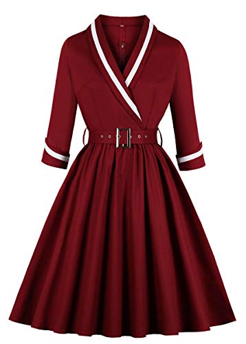 Vintage Vixen: Nihsatin 1950s Rockabilly Swing Dress with Polka Dots