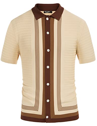 Retro Stripe Knit Polo Shirt: A Must-Have for Your 2022 Wardrobe!