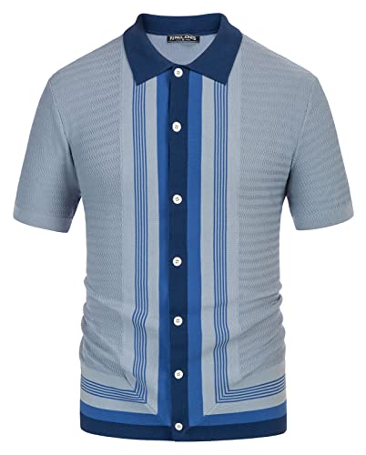 Retro Stripe Knit Polo Shirt: A Must-Have for Your 2022 Wardrobe!