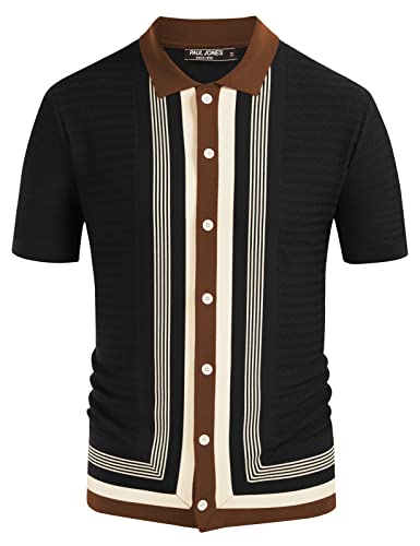 Retro Stripe Knit Polo Shirt: A Must-Have for Your 2022 Wardrobe!