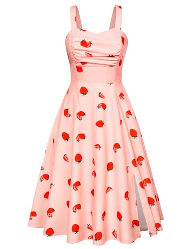 Vintage Glamour: Belle Poque Women's 1950s Cocktail Swing Dress with Pockets