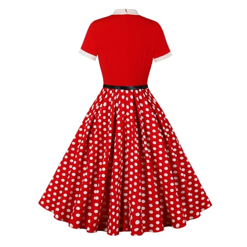 Vintage Floral Swing Dress: 1950s Retro Rockabilly Party Dress