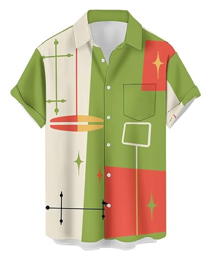 Rock the Retro Vibes with QIVICIMA Men's Vintage Hawaiian Camp Shirts