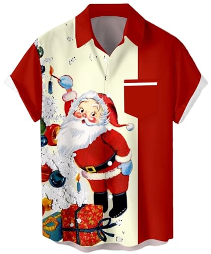 Retro Rockabilly Men's Bowling Shirt - Vintage 1950s Music Hawaiian Style