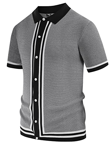 Retro Stripe Knit Polo Shirt: A Must-Have for Your 2022 Wardrobe!