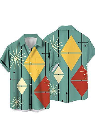 Rock the Retro Vibes with QIVICIMA Men's Vintage Hawaiian Camp Shirts