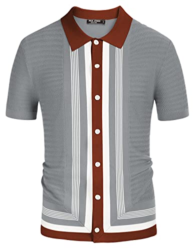 Retro Stripe Knit Polo Shirt: A Must-Have for Your 2022 Wardrobe!