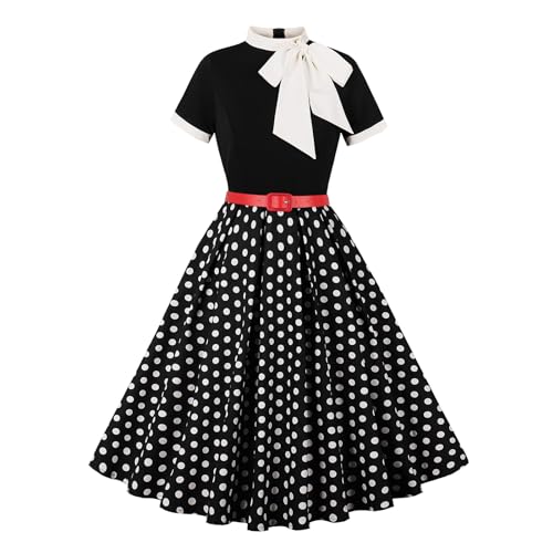 Vintage Floral Swing Dress: 1950s Retro Rockabilly Party Dress