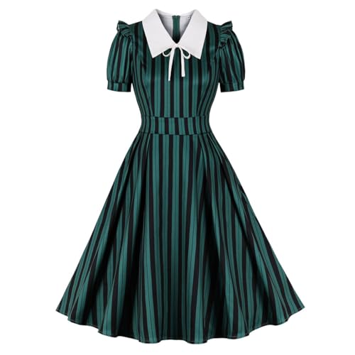 Vintage Glamour: Retro 1950s Rockabilly Midi Dress with Bow Detail