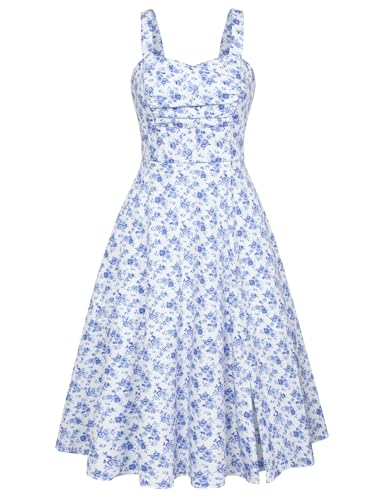 Vintage Glamour: Belle Poque Women's 1950s Cocktail Swing Dress with Pockets