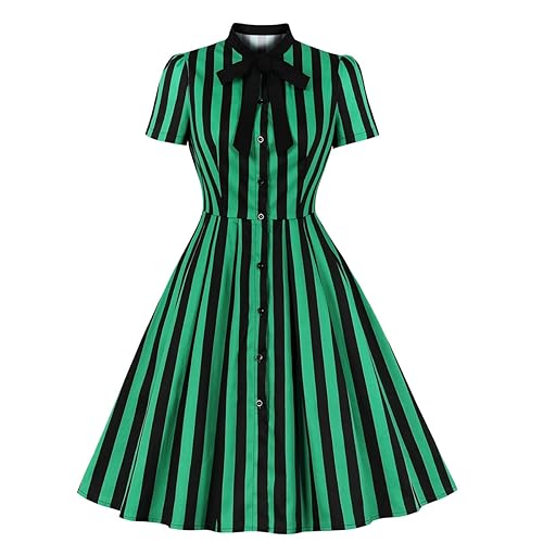 Vintage Glamour: Retro 1950s Rockabilly Midi Dress with Bow Detail