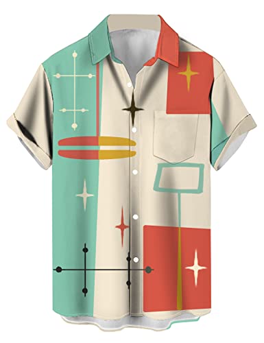 Rock the Retro Vibes with QIVICIMA Men's Vintage Hawaiian Camp Shirts