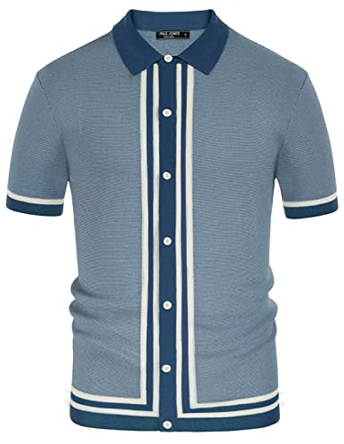 Retro Stripe Knit Polo Shirt: A Must-Have for Your 2022 Wardrobe!