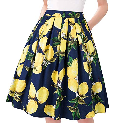 Timeless Elegance: Taydey A-Line Vintage Midi Skirt for Women