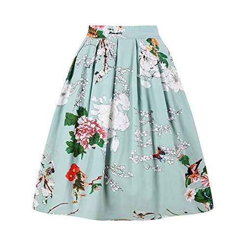 Timeless Elegance: Taydey A-Line Vintage Midi Skirt for Women