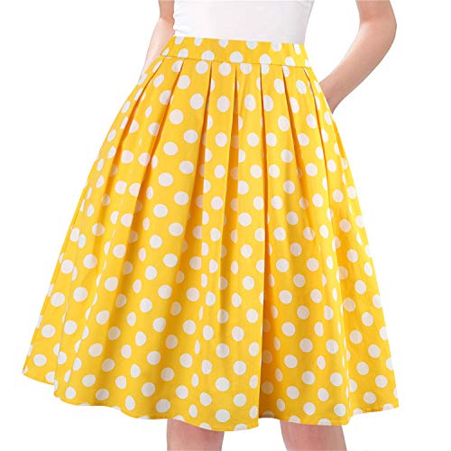 Timeless Elegance: Taydey A-Line Vintage Midi Skirt for Women