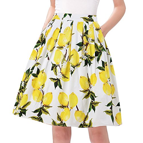 Timeless Elegance: Taydey A-Line Vintage Midi Skirt for Women