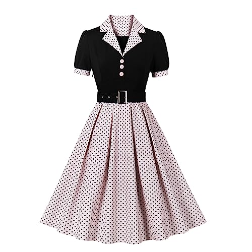 Vintage Glamour: Retro 1950s Rockabilly Midi Dress with Bow Detail