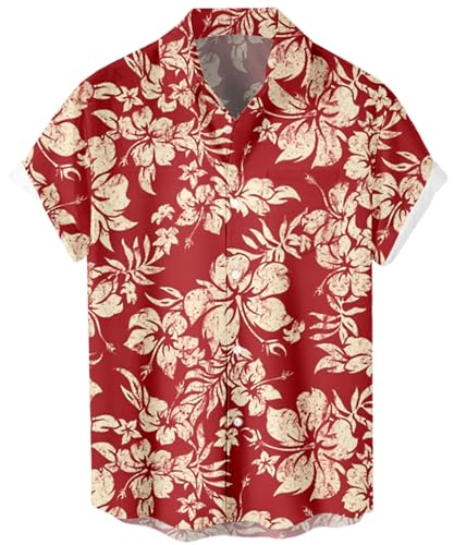 Retro Cool: Men's 1950s Vintage Hawaiian Bowling Shirt