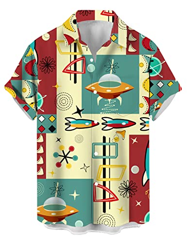 Rock the Retro Vibes with QIVICIMA Men's Vintage Hawaiian Camp Shirts