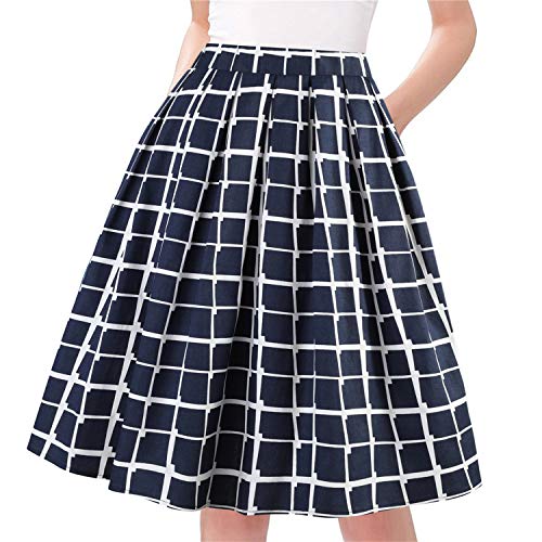 Timeless Elegance: Taydey A-Line Vintage Midi Skirt for Women