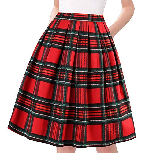 Timeless Elegance: Taydey A-Line Vintage Midi Skirt for Women