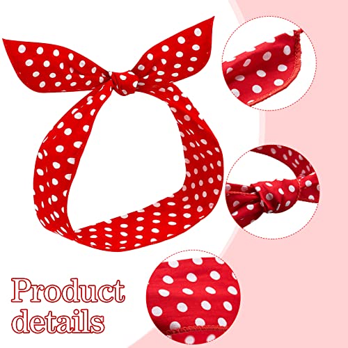 Retro Chic Polka Dot Headbands - Set of 2 for Women | Vintage 50s Style Hair Accessories