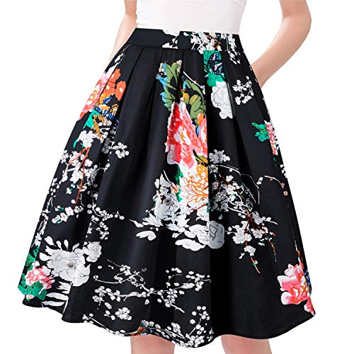 Timeless Elegance: Taydey A-Line Vintage Midi Skirt for Women