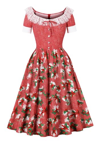 Vintage Vixen: Nihsatin 1950s Rockabilly Swing Dress with Polka Dots