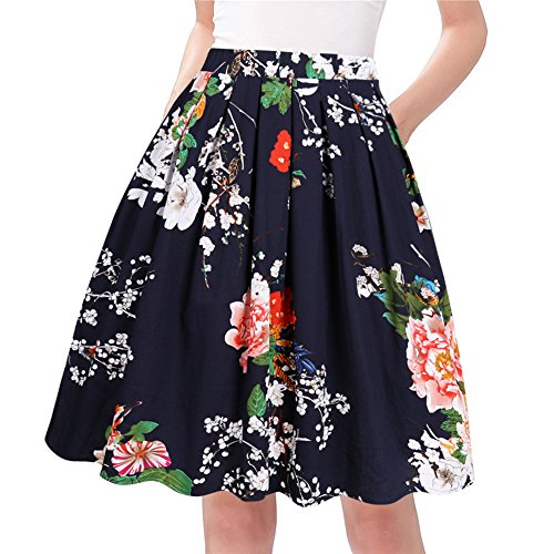 Timeless Elegance: Taydey A-Line Vintage Midi Skirt for Women