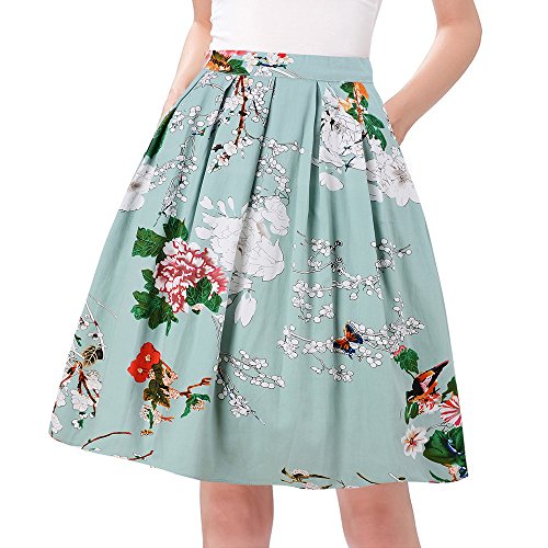 Timeless Elegance: Taydey A-Line Vintage Midi Skirt for Women