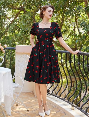 Enchanting Elegance: Belle Poque 1950s Vintage Cottagecore Cocktail Dress