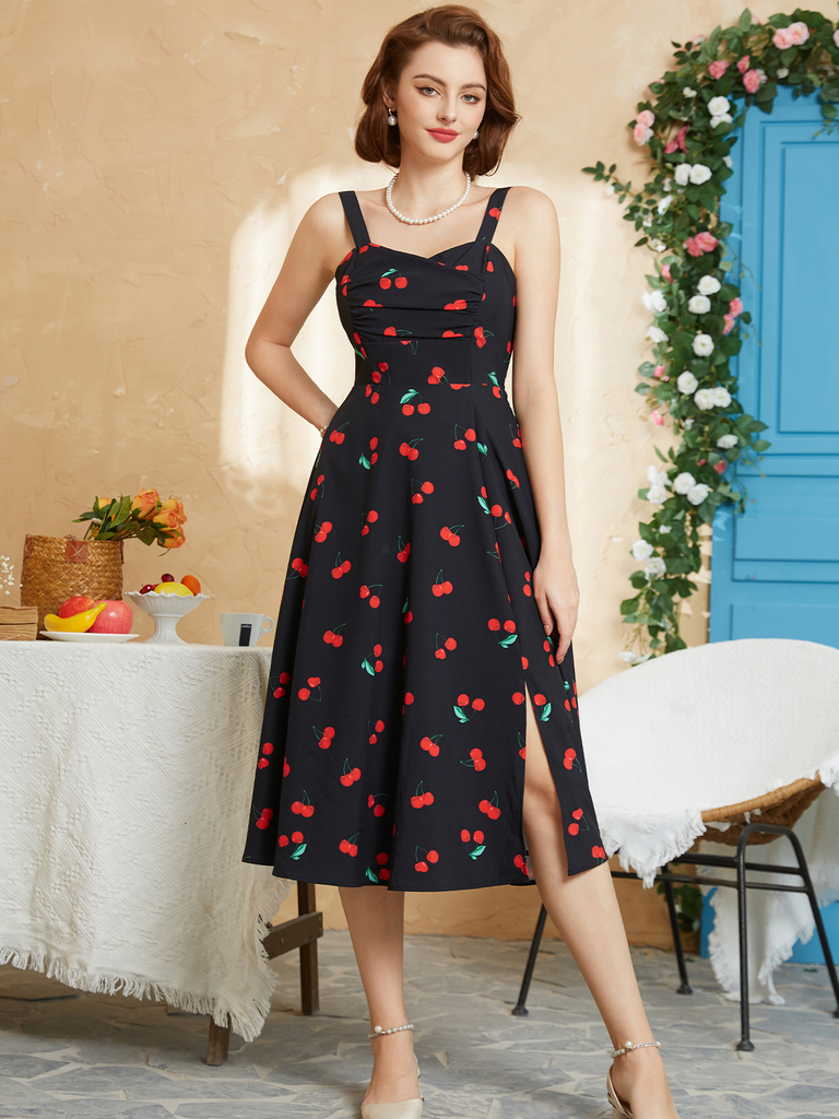 Vintage Glamour: Belle Poque Women's 1950s Cocktail Swing Dress with Pockets